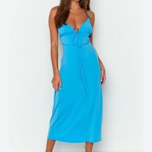 Beginning boutique blue midi dress